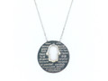 Sterling Silver Hamsa Cut Out Disc Necklace