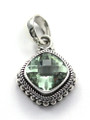 JP.0002    Matching Sterling Silver 12mm Green Amethyst Pendant