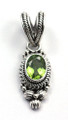 Sterling Silver 6x8mm Peridot Pendant