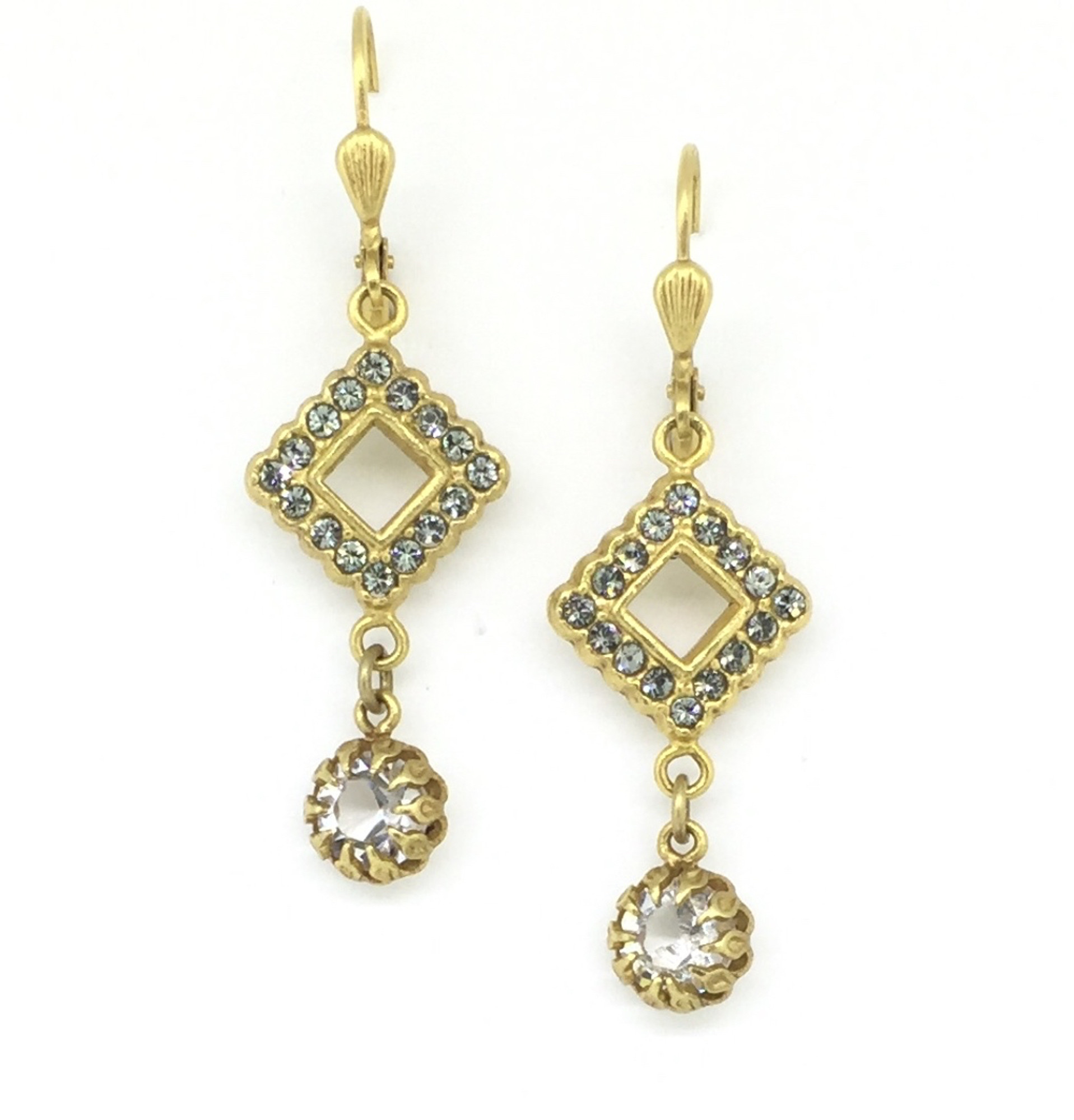 22K Yellow Antique Gold Drop Earrings W/ CZ, Rubies, Pearls & Laser Cu –  Virani Jewelers