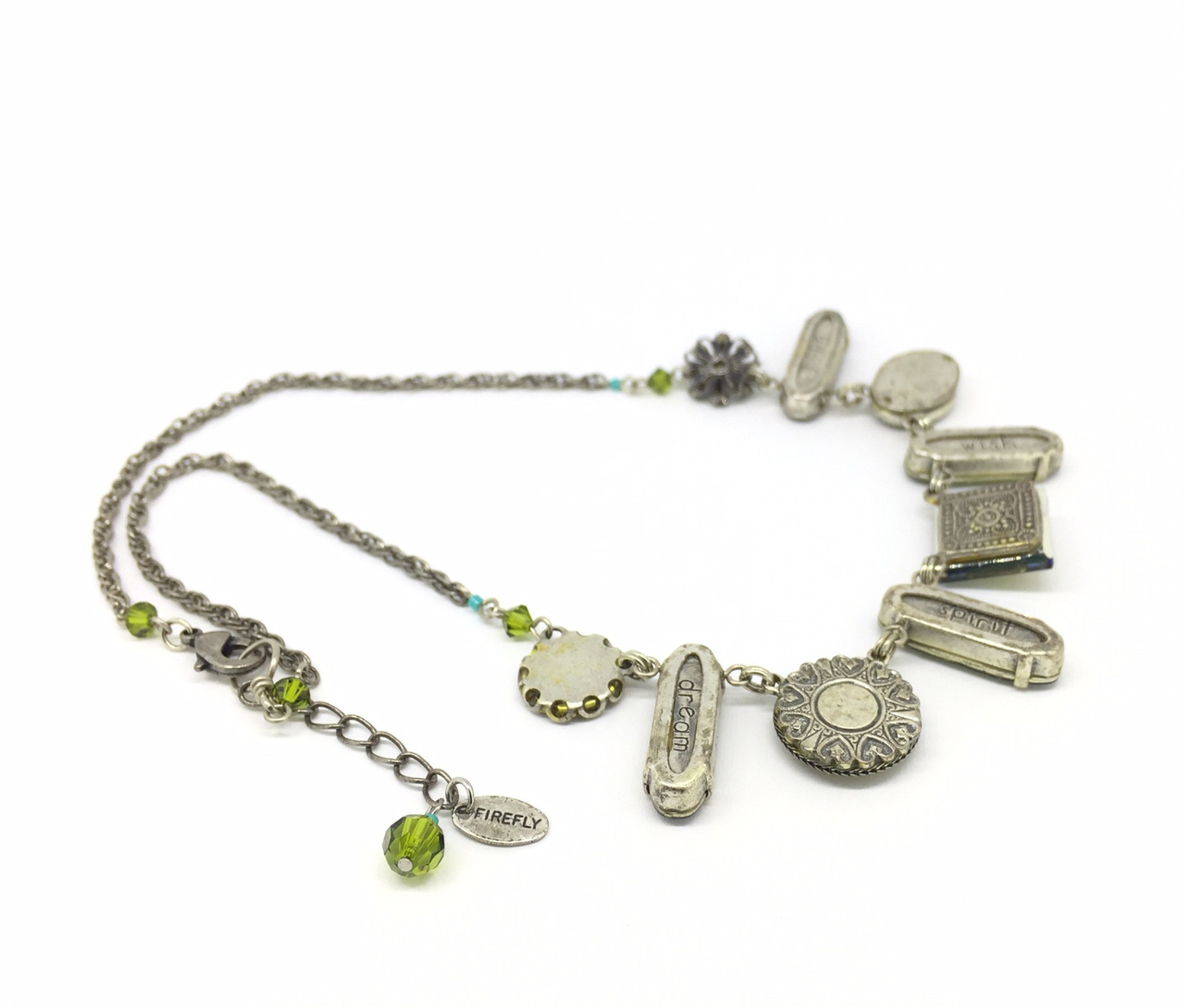 La Dolce Vita" Oblong Necklace, Olive Swarovski Crystals - Mima's Of  Warwick, LLC
