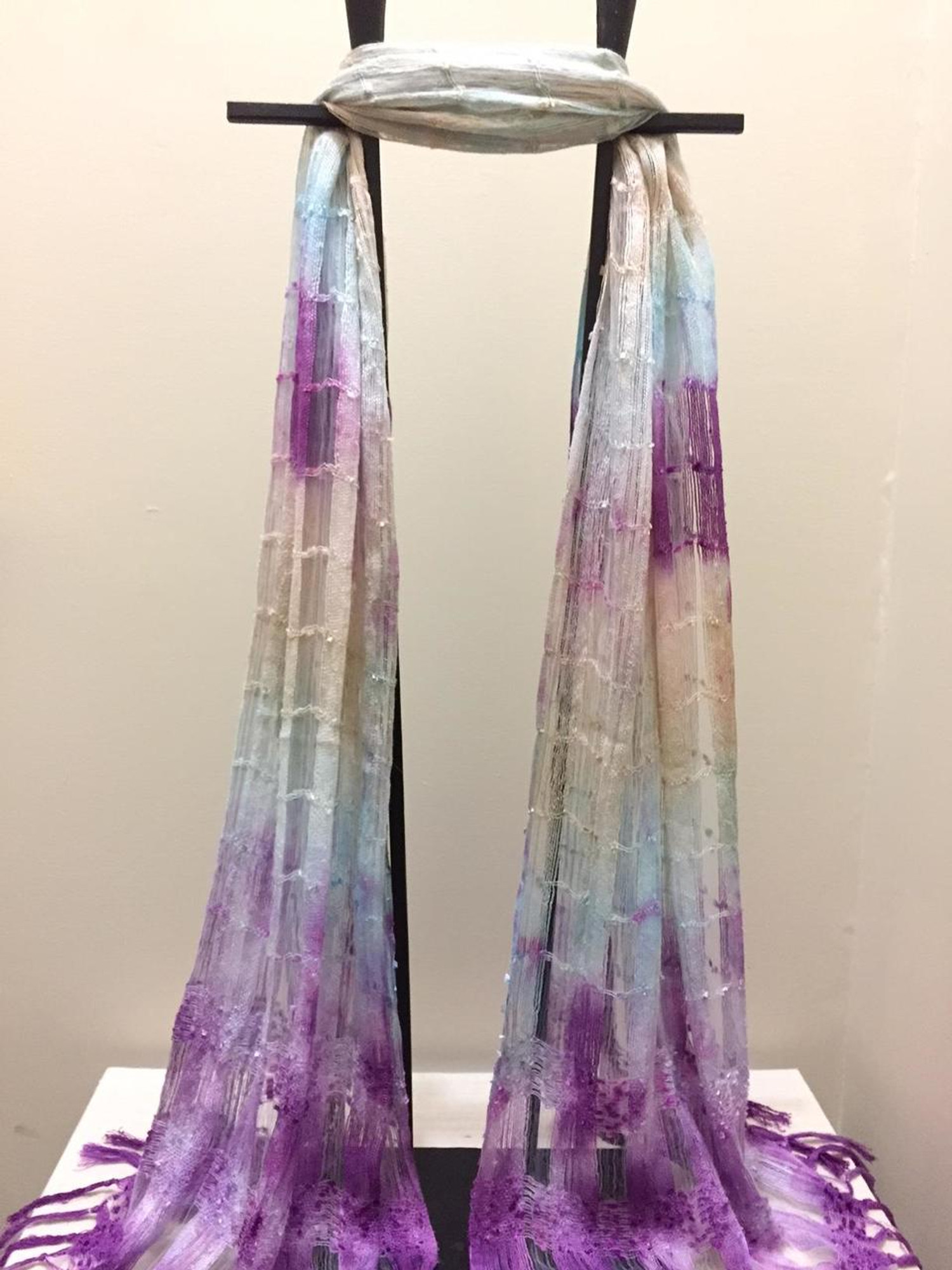 Purple Scarf , hand dyed silk wrap