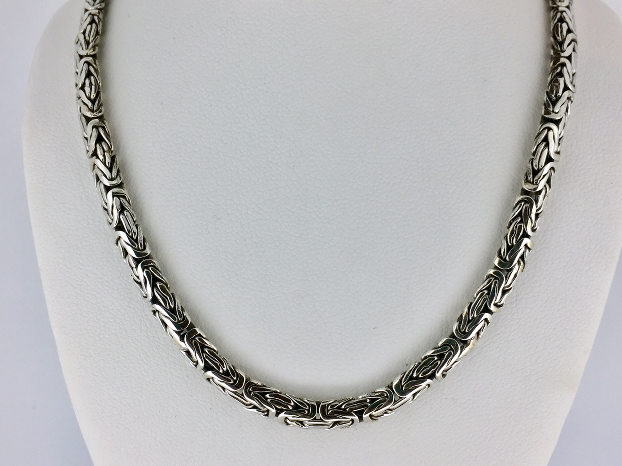 Emanuele Bicocchi Sterling Silver Byzantine Chain Necklace | Harrods US