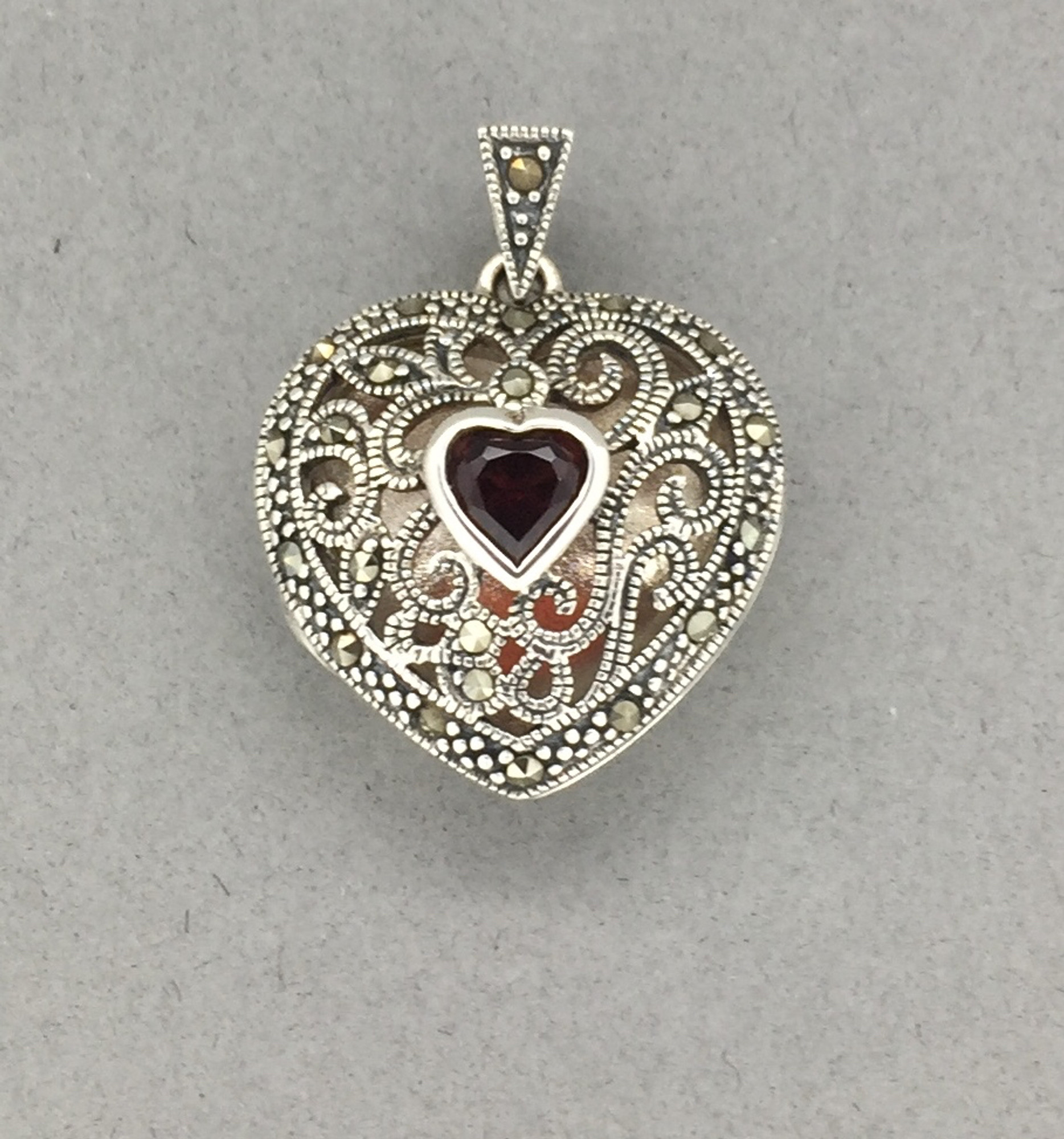 ORLA silver heart locket bracelet