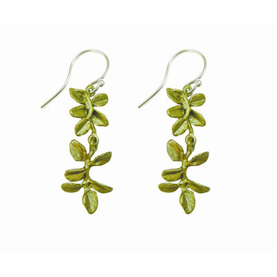 Petite Herb Thyme "Wire" Fishhook Earrings