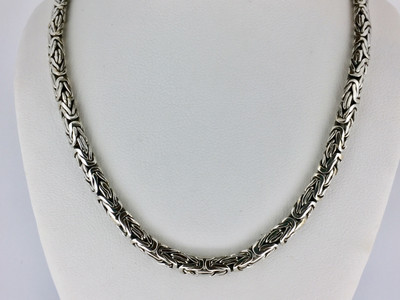 Byzantine Bali Sterling Silver Necklace 