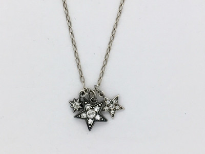 Silver Triple Star Necklace