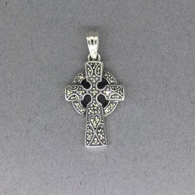 Marcasite Celtic Cross Pendant