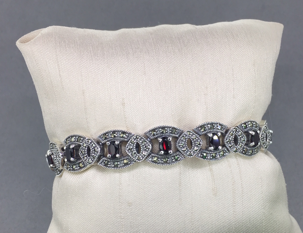 Buy Art Deco Garnet Red Bracelet, Vintage Hollywood Crystal Statement  Bracelet, Sapphire Blue Bracelet, Emerald Bracelet, Rhinestone BR1102  Online in India - Etsy
