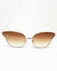 Cat-eye Golden frames Black Shades Fashion Sunglasses at Hiffey .pk