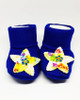 Newborn Baby Blue Star Cotton Shoes at Hiffey .pk