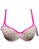 Padded Wired Fancy Bra Magenta Laces - Skin at Hiffey .pk