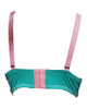 Padded Wired Fancy Bra With Double Color Pink & Sea Green - Hiffey