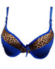 Padded Bra Wired Special spot leopard print- Blue at Hiffey .pk