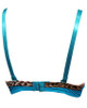 Padded Bra Wired Special spot leopard print-Sea Blue - Hiffey