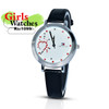 Leather Band Analog Round Wrist Watch for Woman - Hiffey