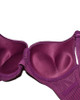 Sister Hood Wired Plunge Padded Push Up Bra - Purple