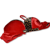 Winter Velvet Padded Rhinestones Push Up Bra Panty Set for Women - Hiffey