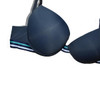 online Glossy Push Up Underwired Padded Bra Panty Set for Women - Dark Gray