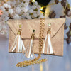 Girls Stylish Leather Clutches Golden Camel Brown Color. at Hiffey .pk