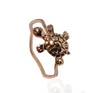 Glamour Rings Rhodium Plated Turtle Ring - Golden - Hiffey