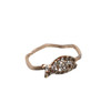 White Alloy Fish Head Ring For Girls - Golden - Hiffey