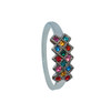 Different Color Stone Shades Ring - Silver at Hiffey .pk