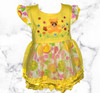 Teddy Bear Frock For Baby Girl - Yellow at Hiffey .pk