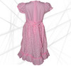 Star Heart Printed With Polka Maroon Dots Frock For Girls - Pink - Hiffey