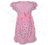 Multi Circle Printed Star Heart Frock For Girls - Pink - Hiffey