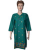 Green Flower Embroidered Kurti V Shaped Neckline at Hiffey .pk