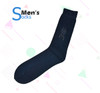 Textured On Plain Blue Socks For Men's - Navy Blue - Hiffey