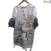 White Printed Cotton Shade 3D Kurti - Hiffey