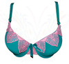 Sea Blue Padded Wired Balconette Bra | Smooth Sheen Fabric and Adjustable Straps for Perfect Fit