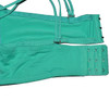 Satin Robe In Middle Wired Padded Bra - Sea Green - Hiffey