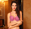 Pretty White Floral Print All Over Wired Bra - Dark Pink at Hiffey .pk