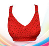 Little Stars & Moon Printed On Soft Non Padded Bra - Red - Hiffey