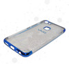 Vivo Flower Glowing Textured Shiny Bling Mobile Back Covers - Blue - Hiffey