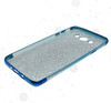 Samsung Galaxy Glitter Multi Beads Flower Textured Mobile Back Covers - Blue