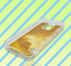 Liquid Golden Glittery Transparent Sequin Samsung S5 Mobile Back Cover - Hiffey