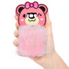 Fluffy Hairy Bear Face Mobile Back Covers For Samsung Galaxy - Pink at Hiffey .pk