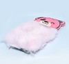 Fluffy Hairy Bear Face Mobile Back Covers For Oppo - Pink - Hiffey