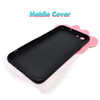 Fluffy Hairy Bear Face Mobile Back Covers For Oppo - Pink - Hiffey