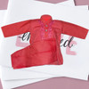 Kids Kerry Embroidered Kurta and Shalwar - Red - Hiffey