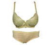 Elegant Beige Lace Bra and Panty Set, Perfect for Any Occasion