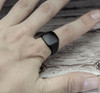 Titanium Stainless Steel Black Ring For Men - Hiffey