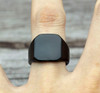 Titanium Stainless Steel Black Ring For Men - Hiffey