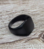 Titanium Stainless Steel Black Ring For Men - Hiffey