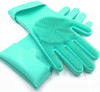 Soft Silicon Dish Scrubber Gloves - Random Color - Hiffey