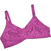 Mix Polka & Angles Printed Stretchable Soft Non Padded Bra - Purple